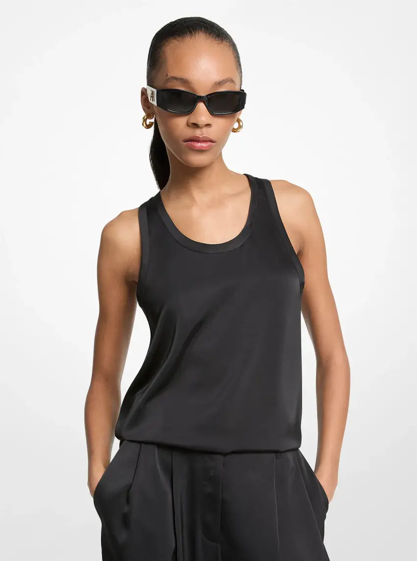 Satin Racerback Tank Top
